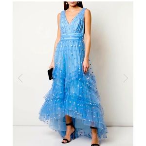 Marchese Notte Sequin dot texture gown